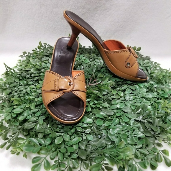 Cole Haan Shoes - Cole Haan Tan Leather Buckle Slip-On Sandal